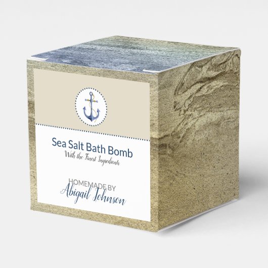 シーソルトバスボムネイビーいかり水彩ビーチ フェイバーボックス (正面サイド)