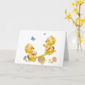 シーソーくま カード (黄色い花)