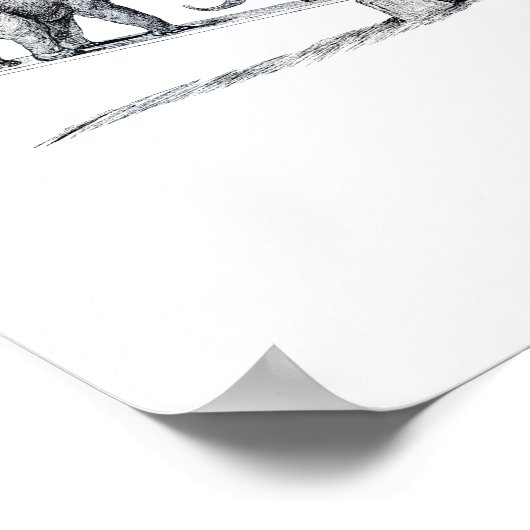 シーソーに棲む3頭の象ヴィンテージ|過去記事 ポスター (角)