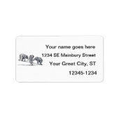 シーソーに棲む3頭の象ヴィンテージ|過去記事 ラベル (正面)