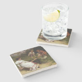 シーソーの子ども（Frederick Morgan著） ストーンコースター (横)