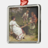 シーソーの子ども（Frederick Morgan著） メタルオーナメント (左)