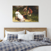 シーソ遊ーの子ども（フレデリック・モーガン） キャンバスプリント (インサイチュ (寝室))