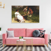 シーソ遊ーの子ども（フレデリック・モーガン） キャンバスプリント (インサイチュ (リビング))