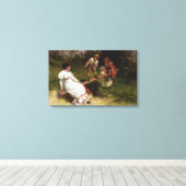 シーソ遊ーの子ども（フレデリック・モーガン） キャンバスプリント (インサイチュ (ウッドフロア))