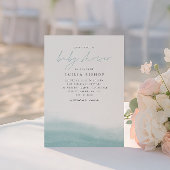 シータイドコースタルウォーターカラーベビーシャワー 招待状