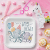 シータコビーチベビーシャワーの下 ペーパープレート (パーティー)