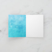 シータートルアクアブルーウォーターの色すべて大事な行事 空白の ノートカード (内部)