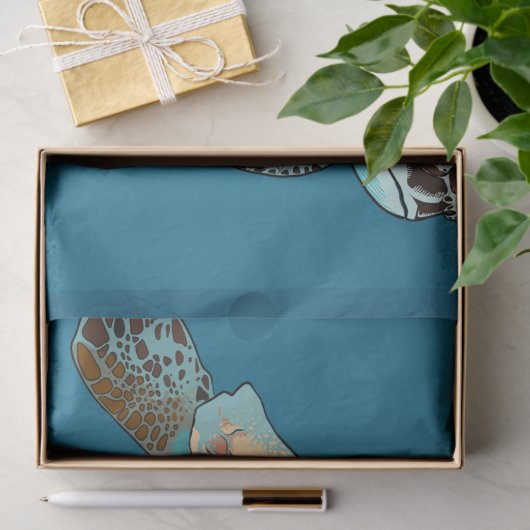 シータートルアグアーヘッドアートデクページティッシュペーパー 薄葉紙 (ギフト)