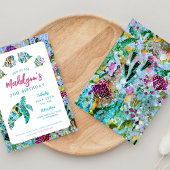 シータートルアンダーザシー誕生日招待状 招待状