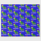 シータートルインアサンタハットハッピーホリデーズTシャツW ラッピングペーパー (フラット)