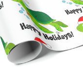 シータートルインザサンタハットハッピーホリデーズTシャツ ラッピングペーパー (ロールコーナー)