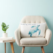 シータートルウォーターカラーブルーミニマル子供部屋 ランバークッション (椅子)