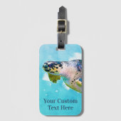 シータートルウォータービーチバケーションラゲージタグ ラゲッジタグ (正面縦)