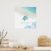 シータートルウォールアート子供部屋 ポスター (キッチン)