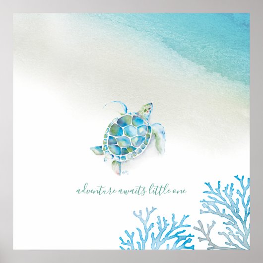 シータートルウォールアート子供部屋 ポスター (正面)