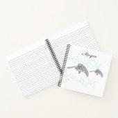 シータートルカラフルオリジナルスケッチパーソナライズされた ノートブック (内部)