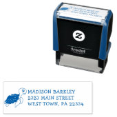 シータートルキッドかわいい差出人住所スタンプ セルフインキングスタンプ (インサイチュ)