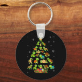 シータートルクリスマスツリーマッチングファミリークリスマスツリー キーホルダー (正面)
