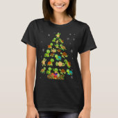 シータートルクリスマスツリーマッチングファミリークリスマスツリー Tシャツ (正面)