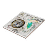 シータートルコンパスヴィンテージ タイル (側面)