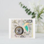 シータートルコンパスヴィンテージ ポストカード (スタンド正面)