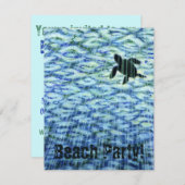 シータートルシルエット 招待状 (正面/裏面)