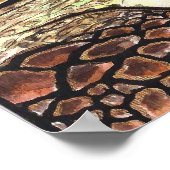 シータートルステンドグラススタイルファインアートプリント ポスター (角)