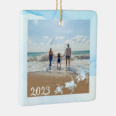 シータートルズバケーションビーチフォトセラミックオーナメント セラミックオーナメント (右)
