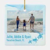 シータートルズバケーションビーチフォトセラミックオーナメント セラミックオーナメント (裏面)