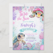 シータートルセカンドバースデー招待状 招待状 (正面)