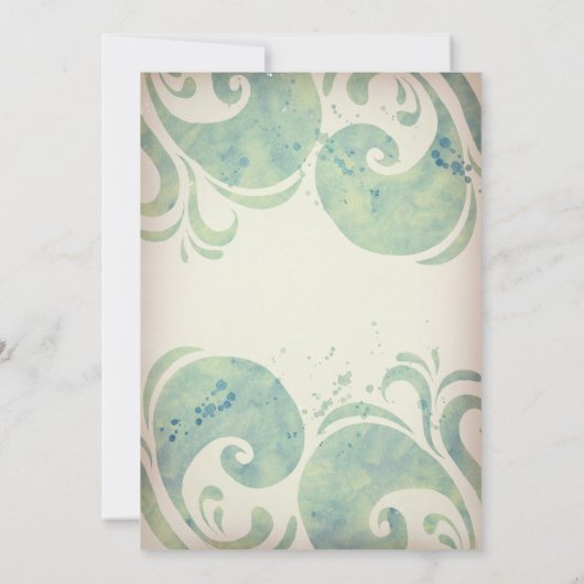 シータートルトロピカルビーチ結婚式 招待状 (裏面)