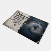 シータートルドアマット、コースタルドアマット、ビーチハウス ドアマット (アングル)