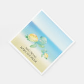 シータートルニュートラルベビーシャワー紙ナプキンス スタンダードランチョンナプキン (角)