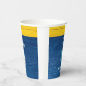 シータートルネイビーブルーウッドファミリービーチハウス 紙コップ (右)