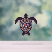 シータートルハロウィーンスパイダー – くもの巣カボチャ幽霊ホール アクリルサイン (ニュートラル)