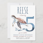 シータートルフィフス誕生日招待状 招待状 (正面)
