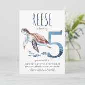 シータートルフィフス誕生日招待状 招待状 (スタンド正面)