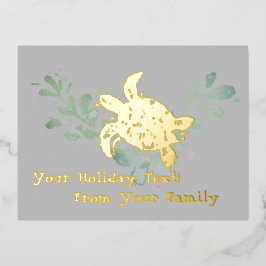 シータートルフォイルホリデーポストカード 箔シーズンポストカード