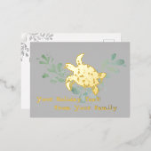 シータートルフォイルホリデーポストカード 箔シーズンポストカード (正面/裏面)