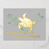 シータートルフォイルホリデーポストカード 箔シーズンポストカード (正面)