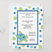 シータートルベビーシャワーまたは誕生日パーティー招待状 招待状 (正面)