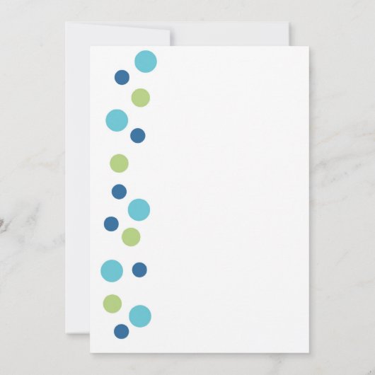 シータートルベビーシャワーまたは誕生日パーティー招待状 招待状 (裏面)