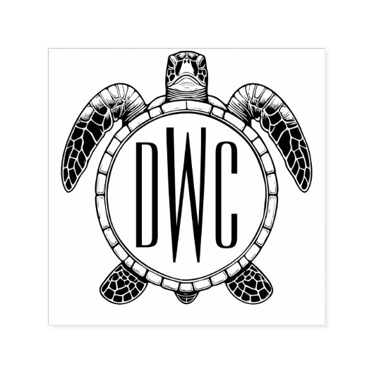 シータートルベリービュー3イニシャルモノグラム#2 セルフインキングスタンプ (デザイン)