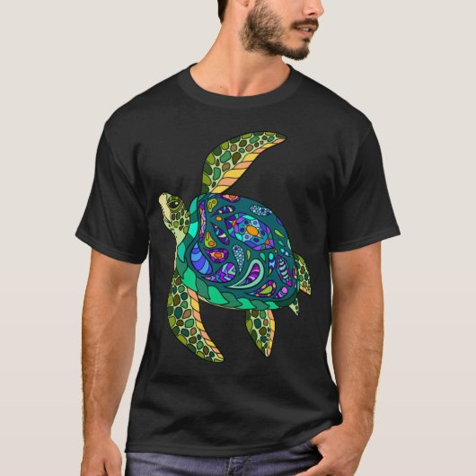 シータートルペイズリー フレンズ Tシャツ (正面)
