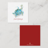 シータートルミニビーチクリスマスノートカード ノートカード (正面/裏面)