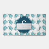 シータートルモノグラムオフィスデコール デスクマット (キーボード&マウス)