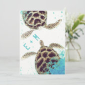 ©シータートルラブアクアリウム結婚式招待状 招待状 (スタンド正面)