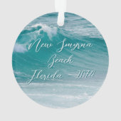 シータートル図解入りの、写真付きのカスタム文字 オーナメント (裏面)