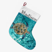 シータートル海  ラージクリスマスストッキング (正面 (吊り時))